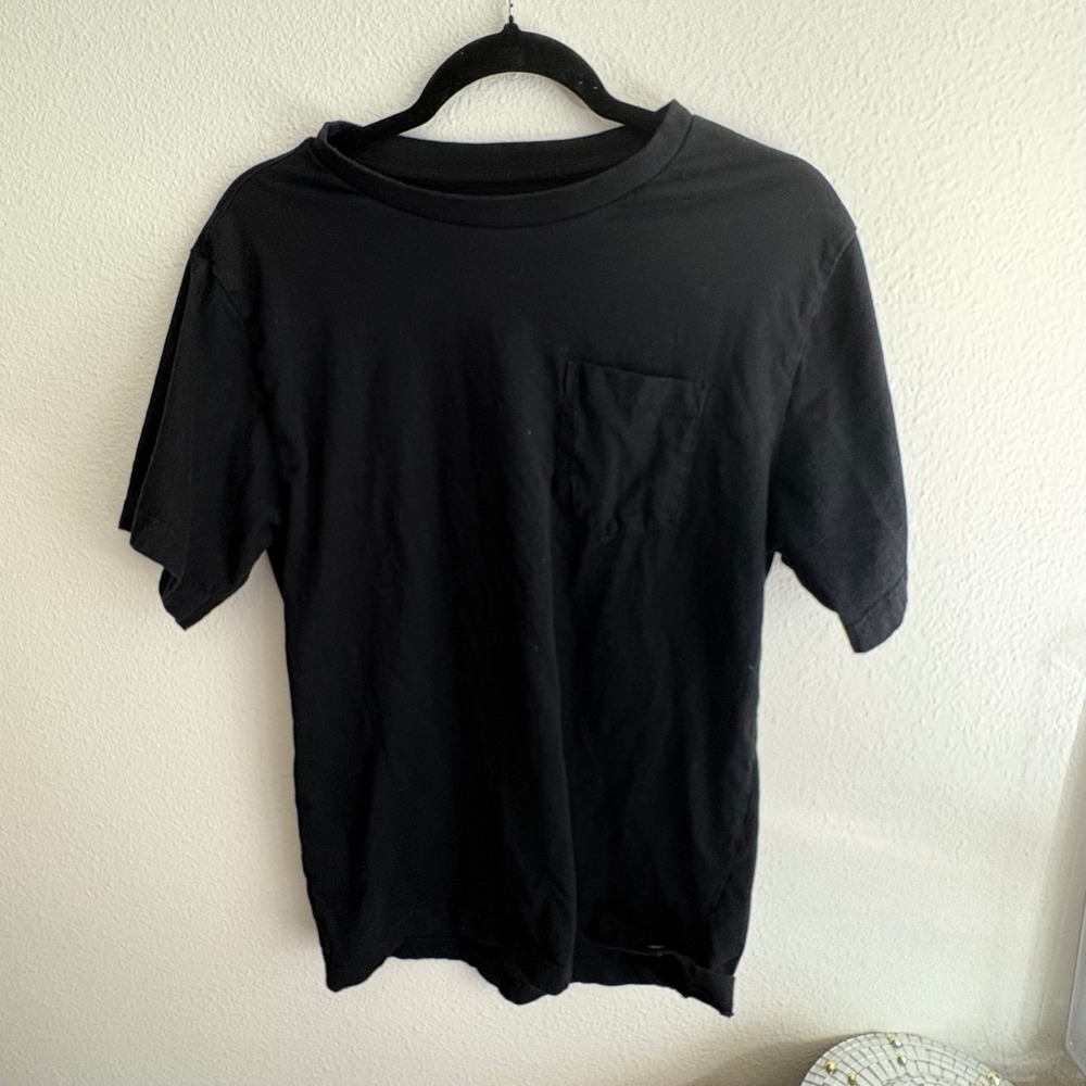 Eighth Avenue New York Mens Black Pocket T-Shirt Crew Neck Short Sleeve Medium